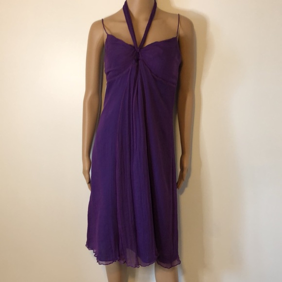 Newport News Vibrant Purple Strappy Dress Sz 6 - Picture 2 of 9